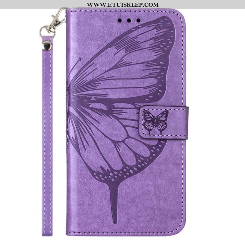 Etui Folio do Xiaomi Redmi Note 12 5G Kwiatowy Motyl